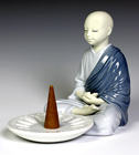 リヤドロ その他 香皿（ブルー） お香付 No.8195